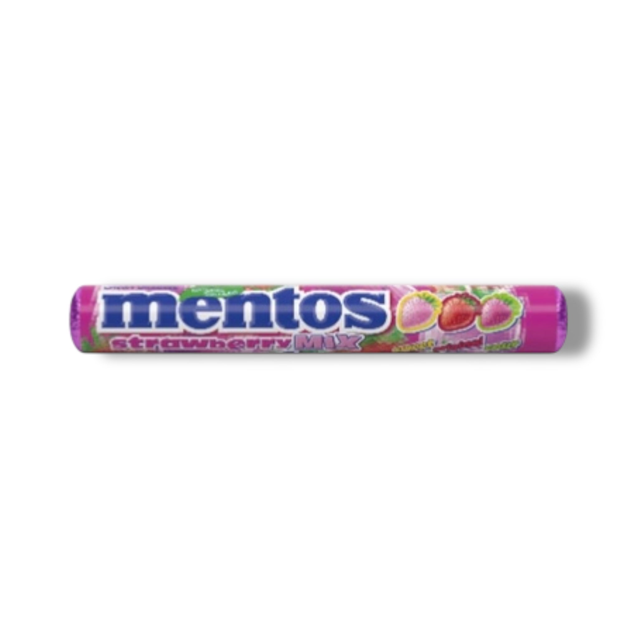 Mentos Strawberry Mix – Kauwdragees met 3 Aardbeiensmaken (1 Rol)