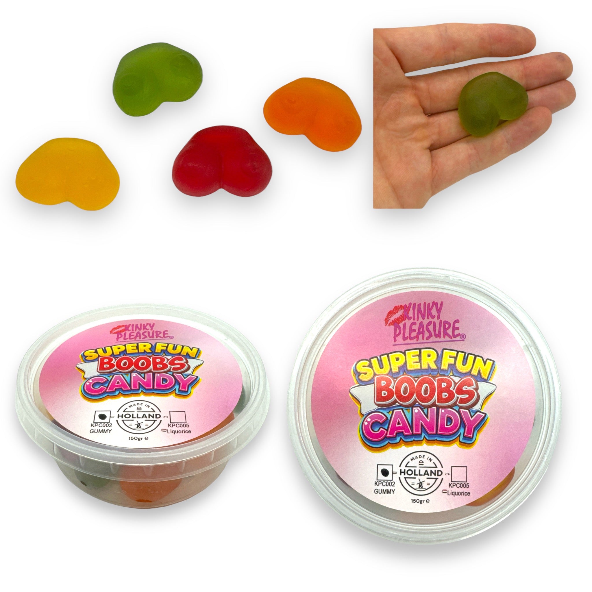 Gummy Borsten Verpakt per 150 Gram Of Per 1 kg In Glazen Pot