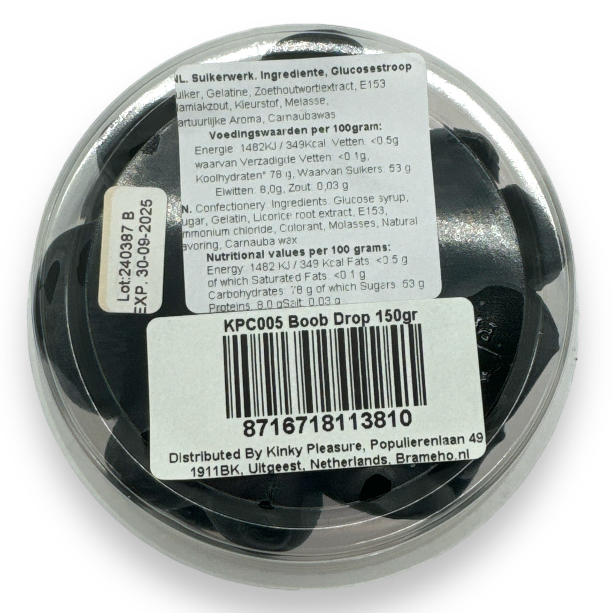 Drop Borsten Verpakt Per 150 Gram Of In Glazen pot 1 kg