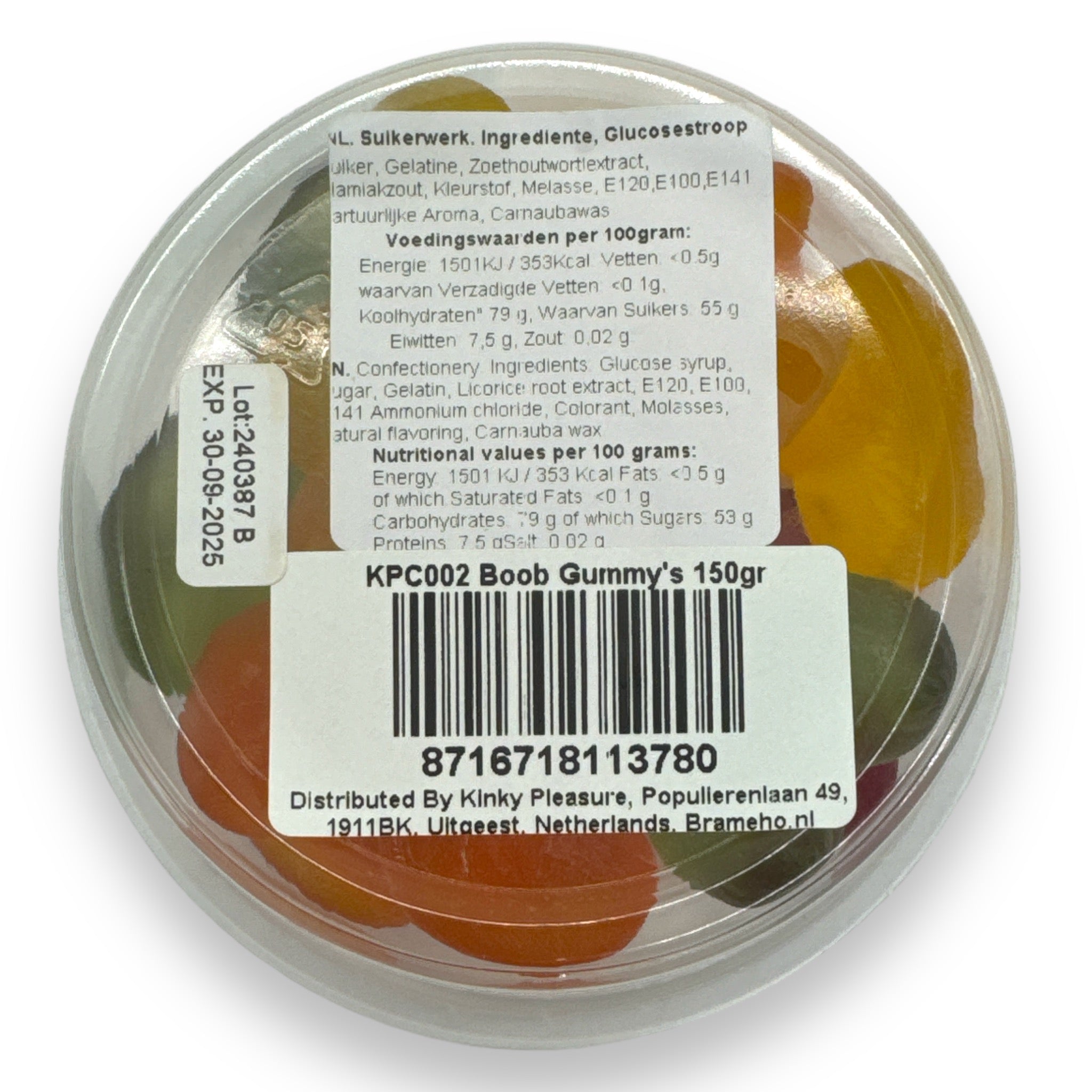 Gummy Borsten Verpakt per 150 Gram Of Per 1 kg In Glazen Pot