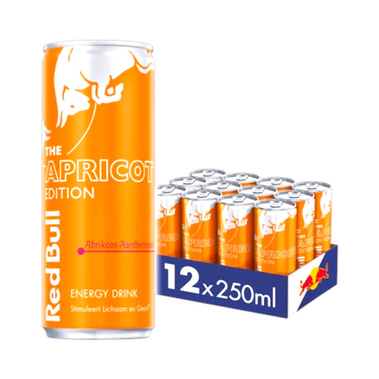 Red Bull Energy Drink 250ml Abrikoos-Aardbei Smaak (The Apricot Edition)