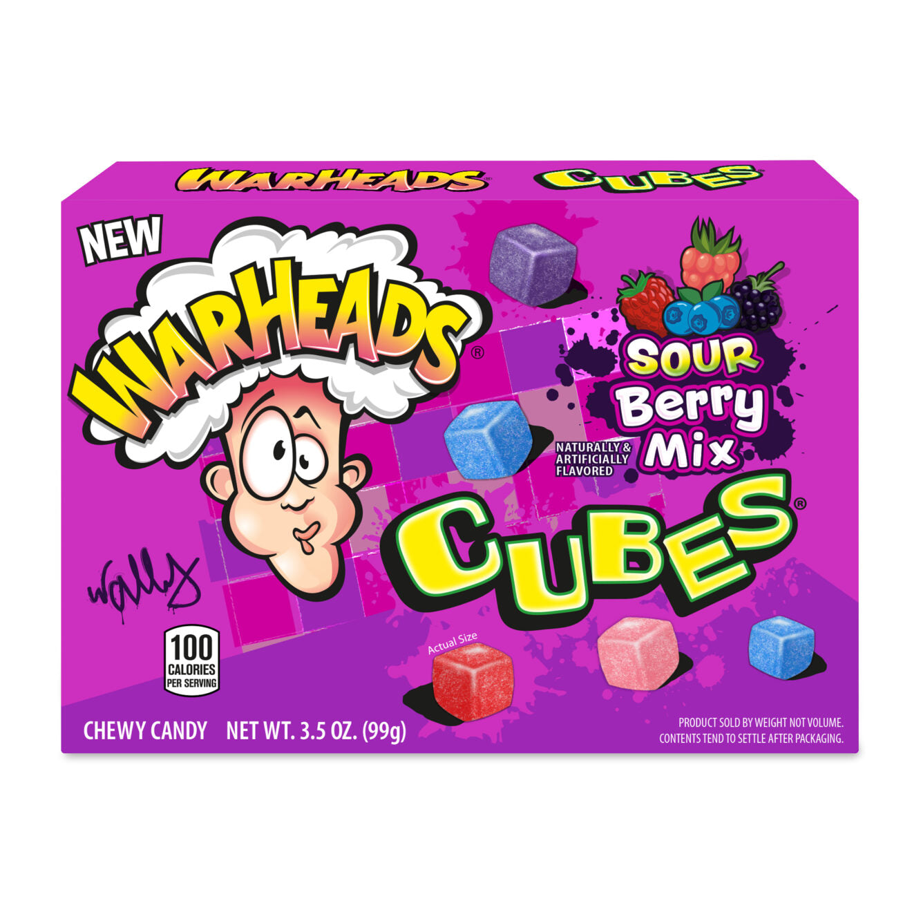 Warheads Cubes Sour Berry Mix – Zuur & Zoet Kauwsnoep