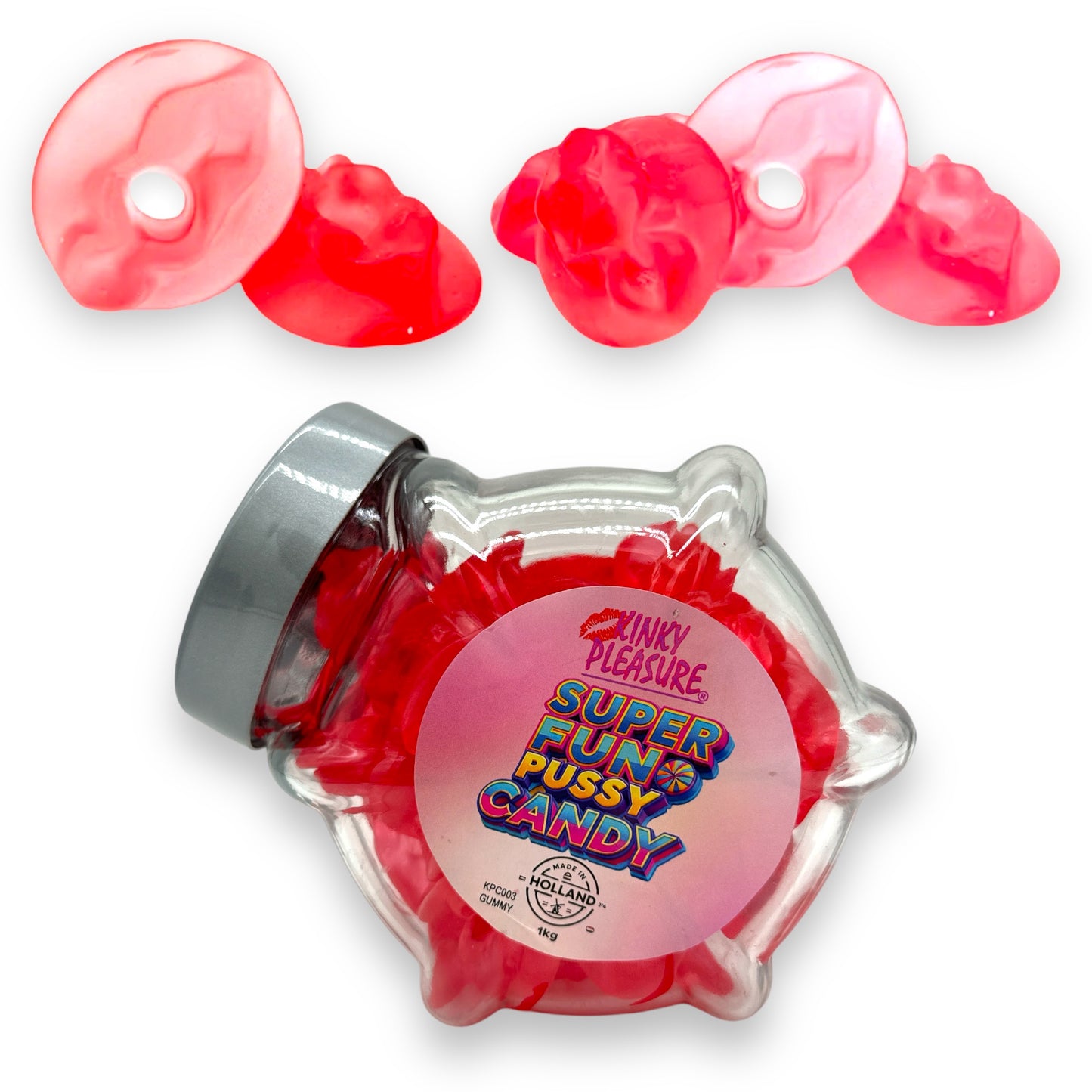 Pussy Gummy's Verpakt Per 150 Gram Of In Glazen Pot 1 kg