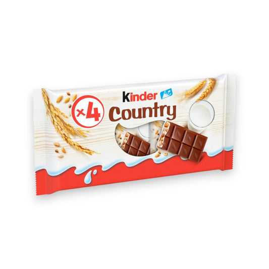Kinder Country – Melkchocoladereep met Knapperige Granen (4 Stuks)