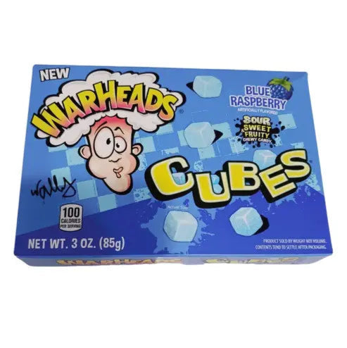 Warheads Blue Raspberry Cubes – Zuur Zoete Kauwsnoepjes